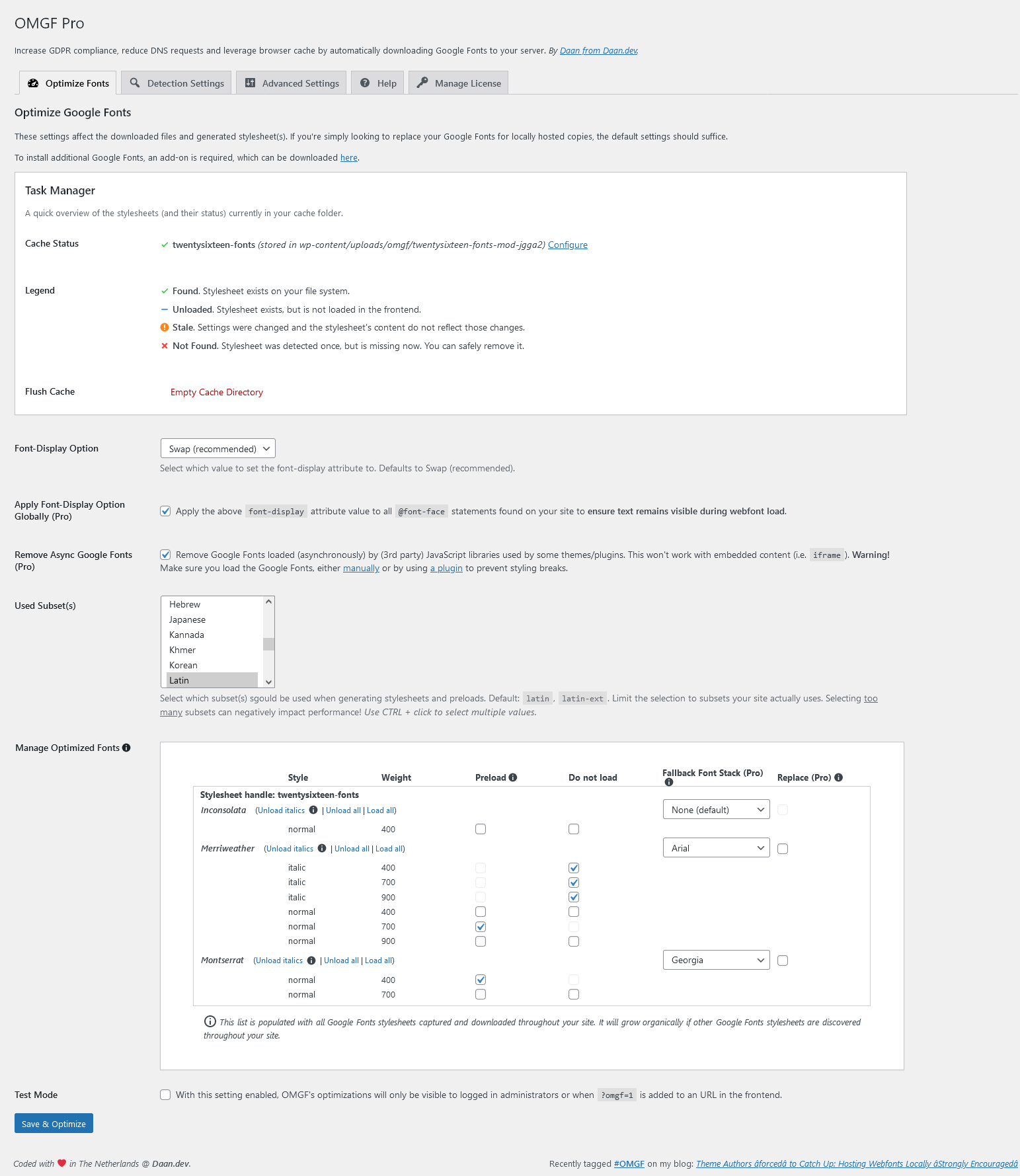 OMGF | GDPR/DSGVO Compliant, Faster Google Fonts