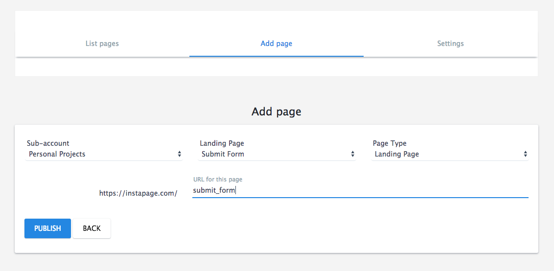 Instapage Plugin
