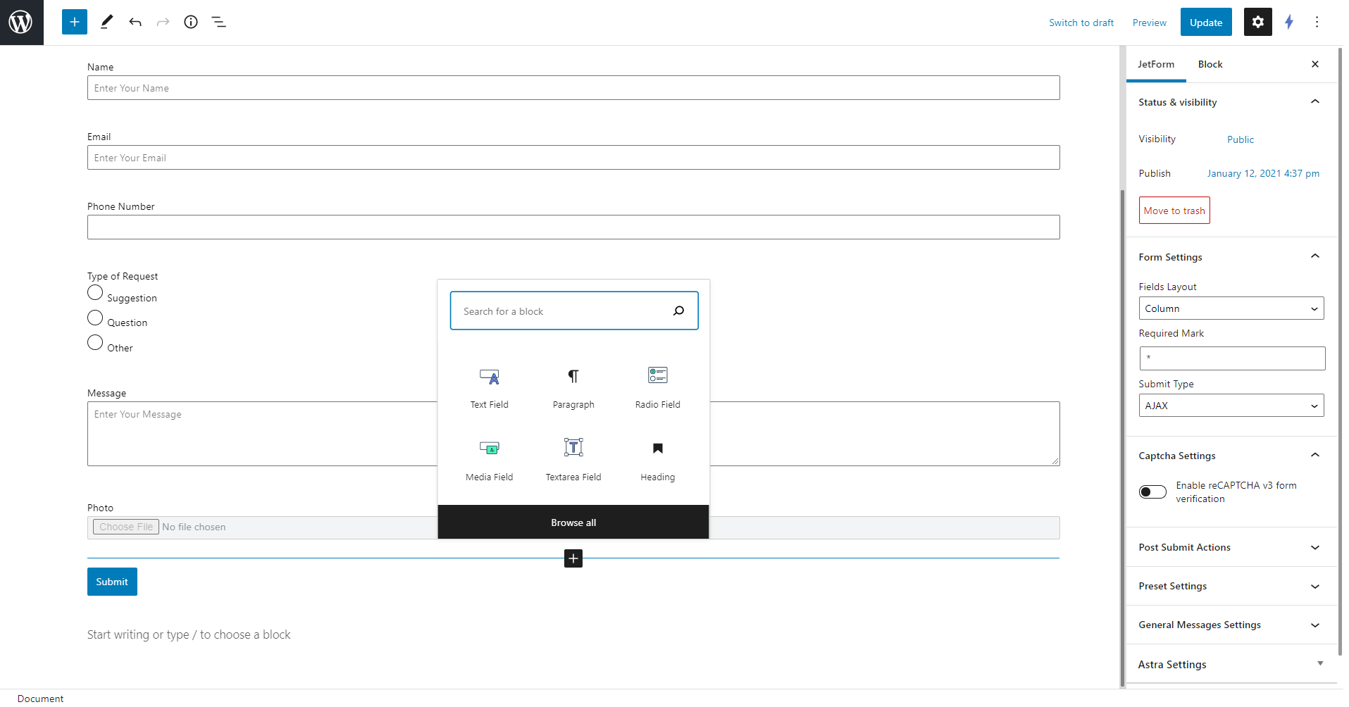 JetFormBuilder — Dynamic Blocks Form Builder