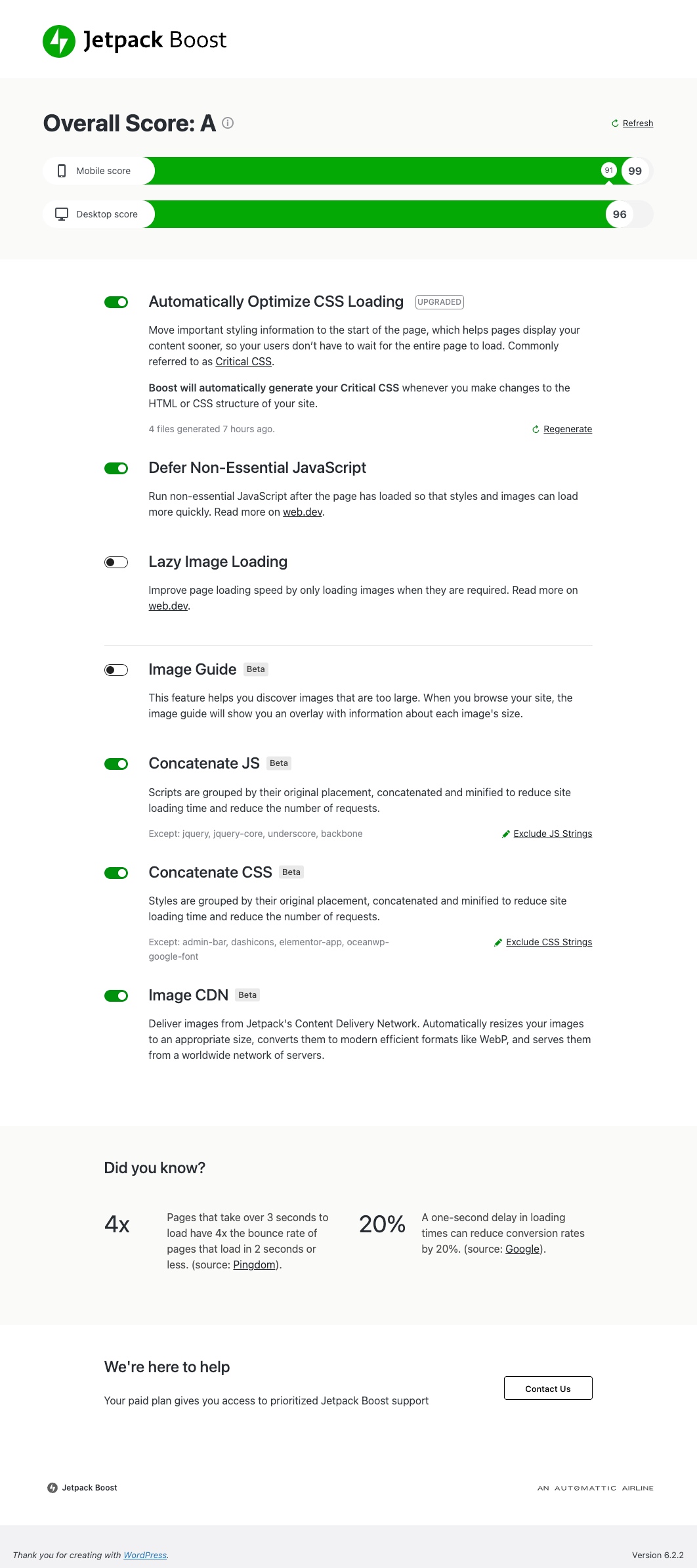 Jetpack Boost – Website Speed, Performance and Critical CSS