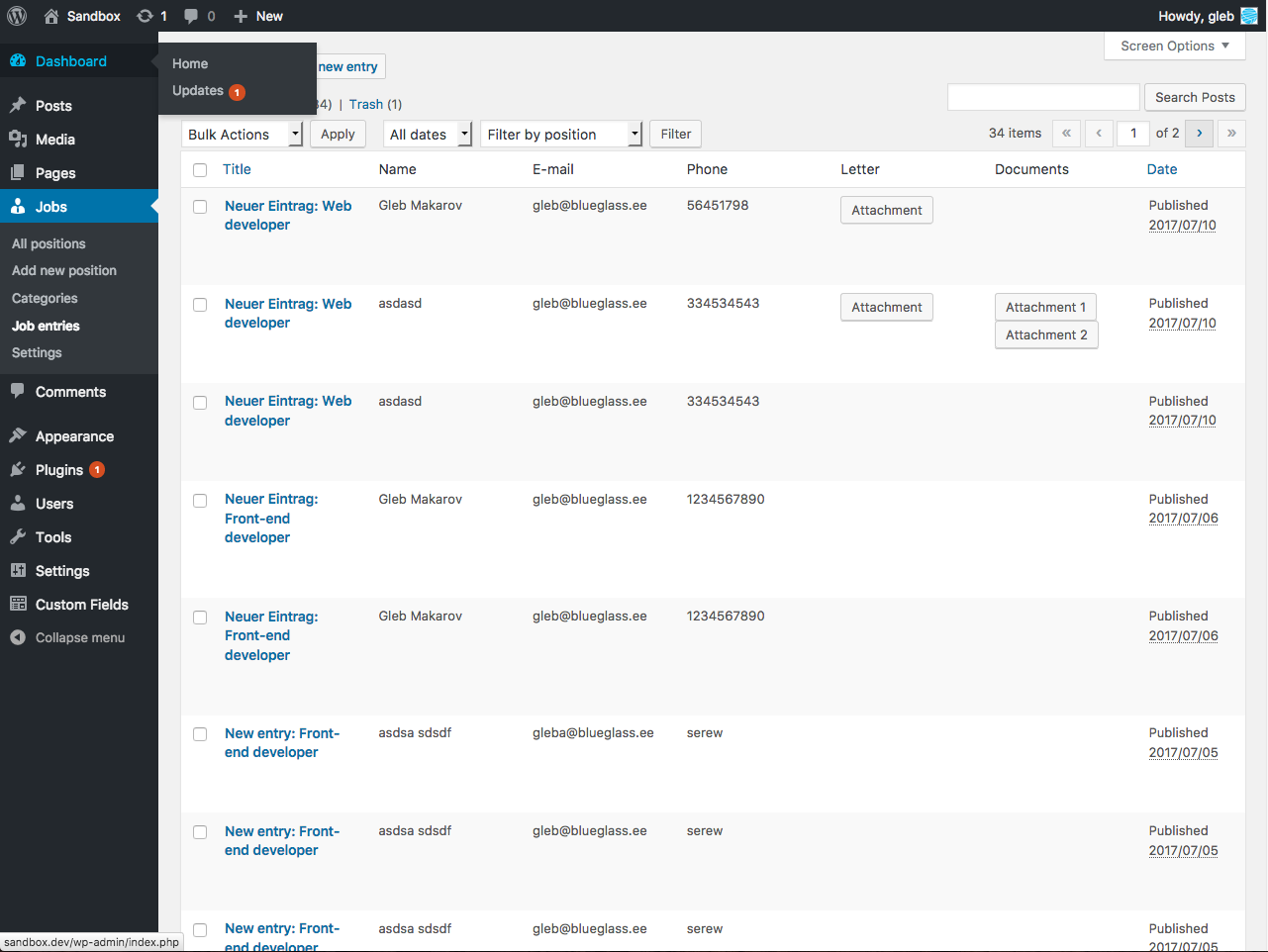 Jobs for WordPress