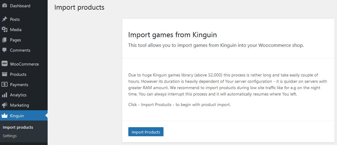 Kinguin API for WooCommerce