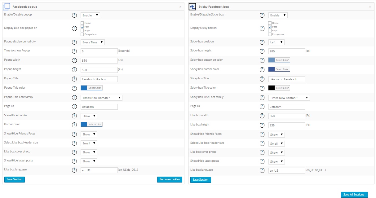 Social Like Box and Page by WpDevArt