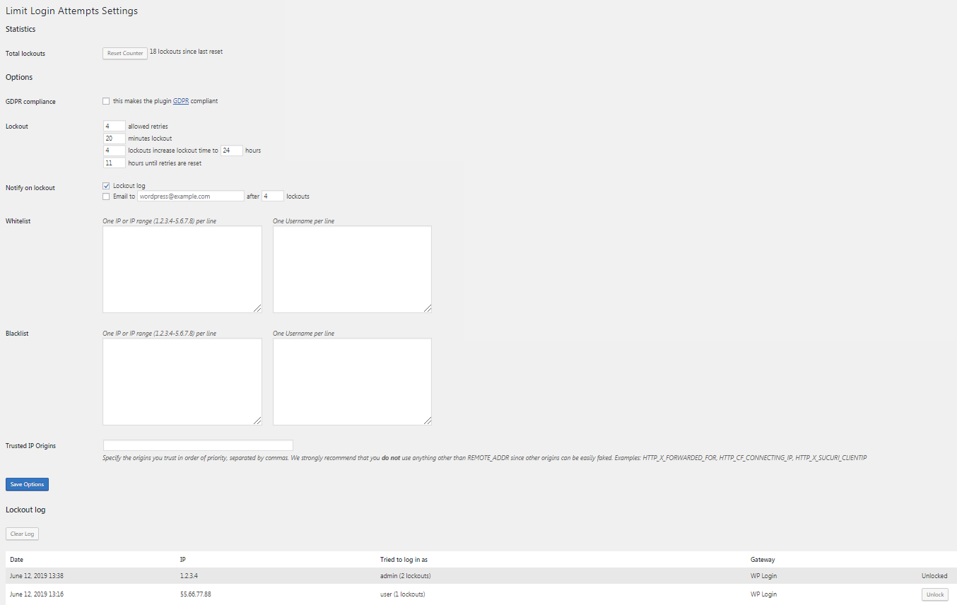Limit Login Attempts Reloaded