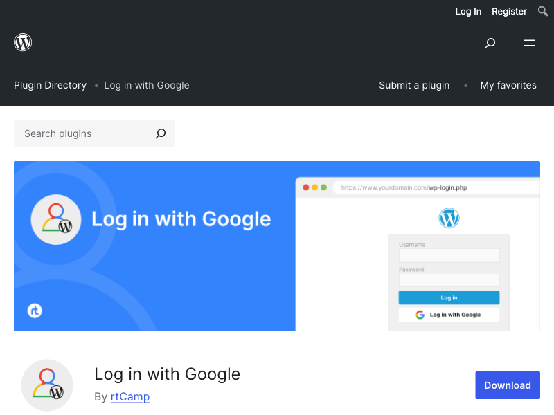 Log in with Google