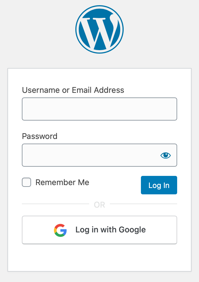 Log in with Google