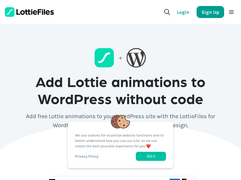 LottieFiles – Lottie block for Gutenberg