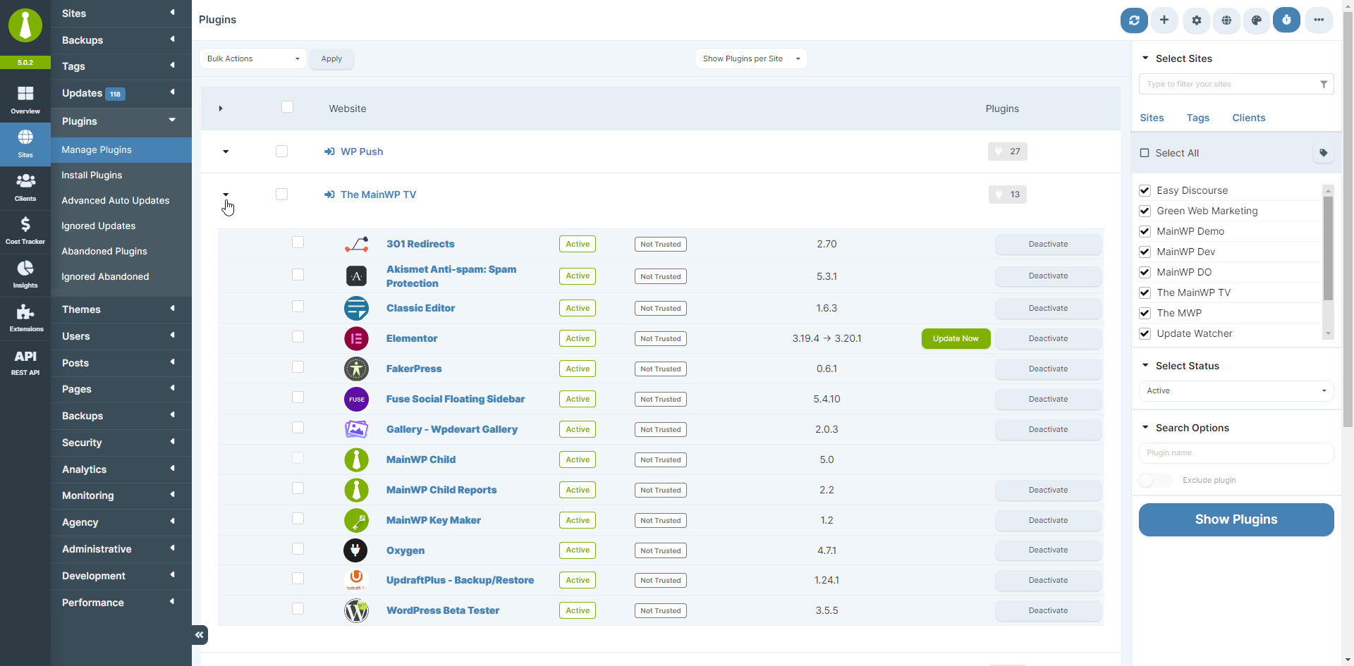 MainWP Dashboard: WordPress Management without the SaaS