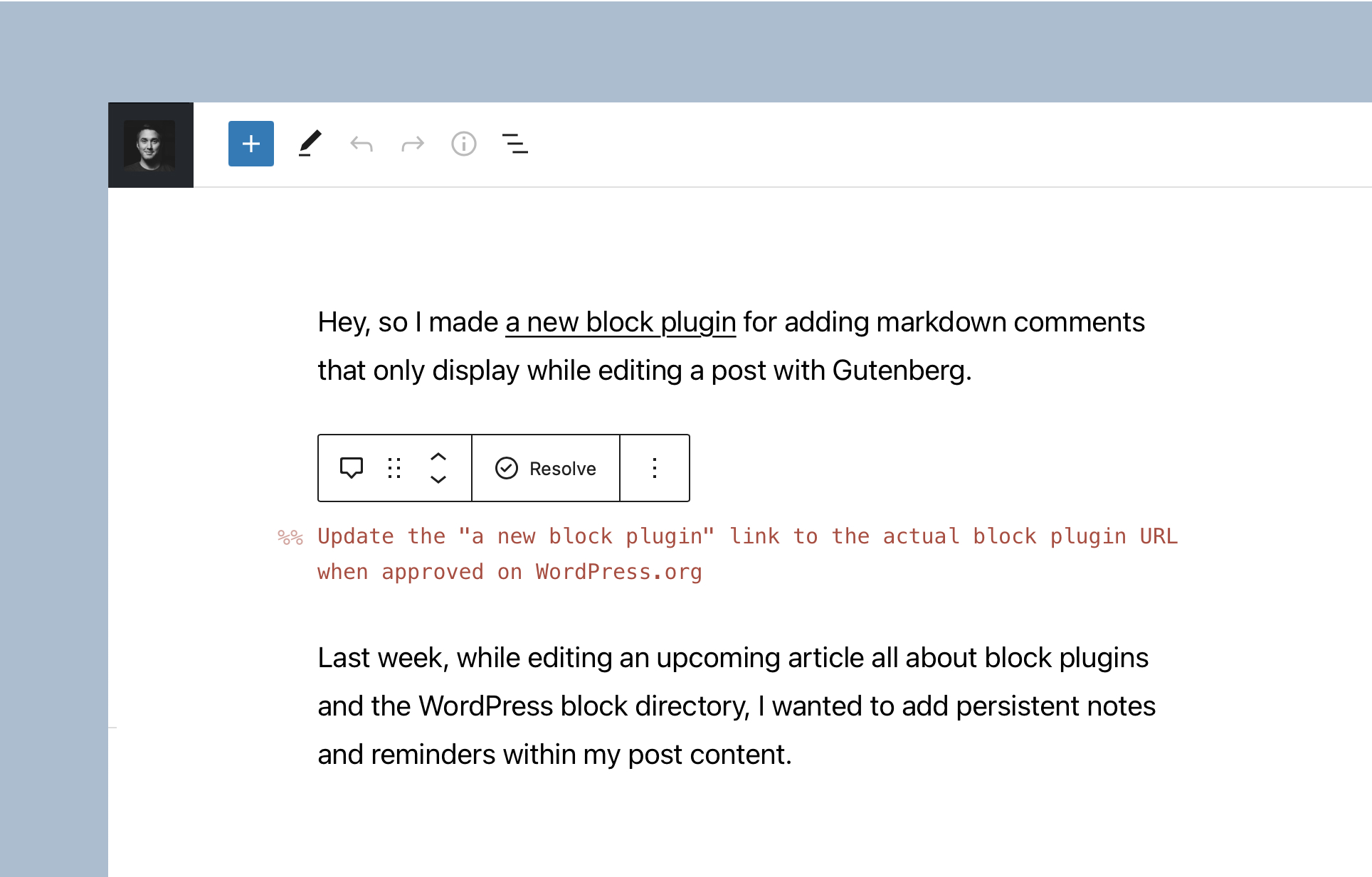 Markdown Comment Block