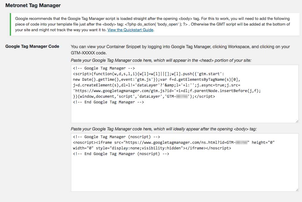 Metronet Tag Manager