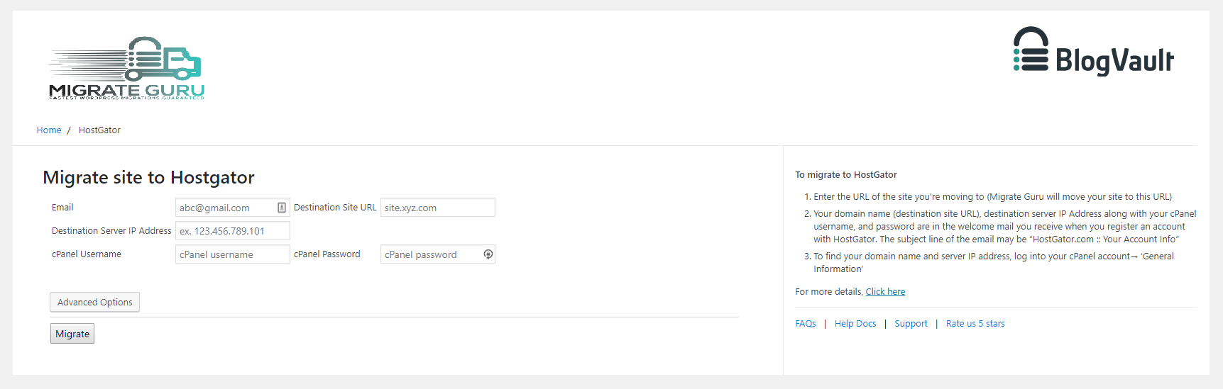 WordPress Migration & Clone Free : Migrate Guru