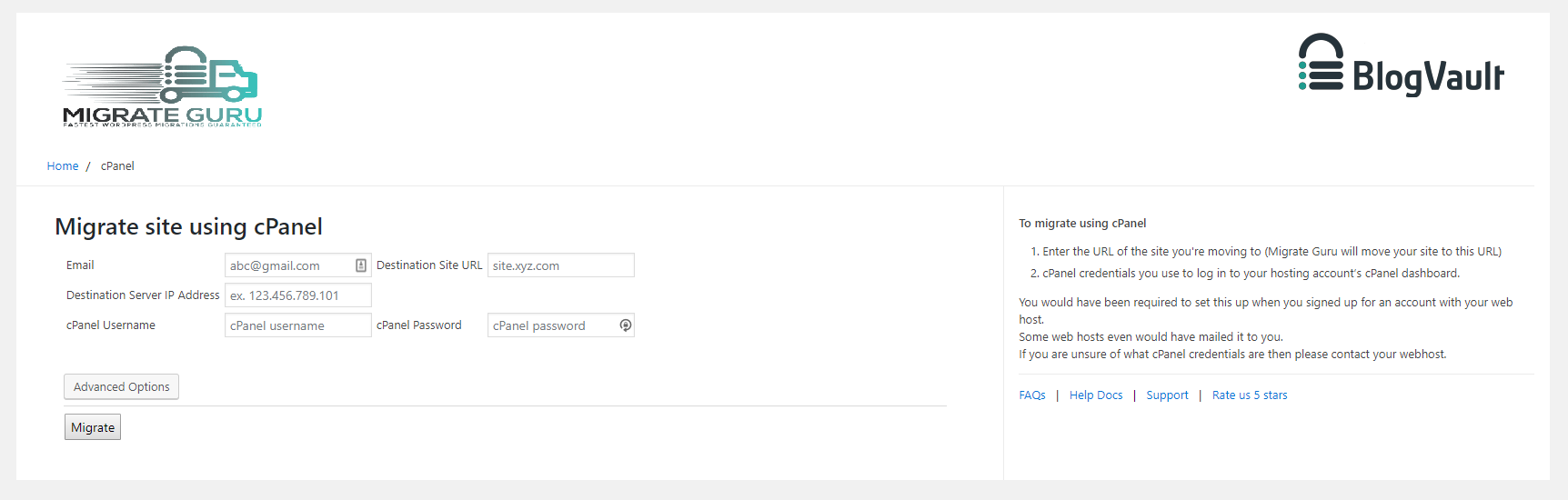 WordPress Migration & Clone Free : Migrate Guru
