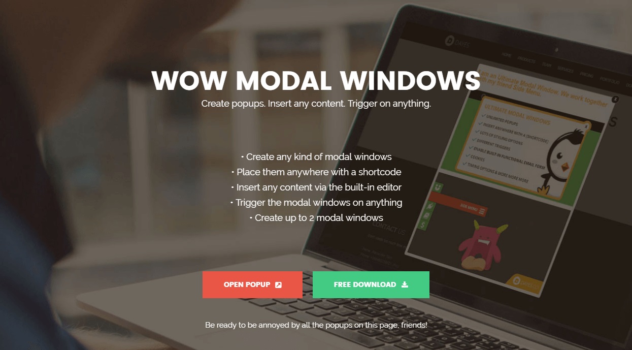 Modal Window – create popup modal window