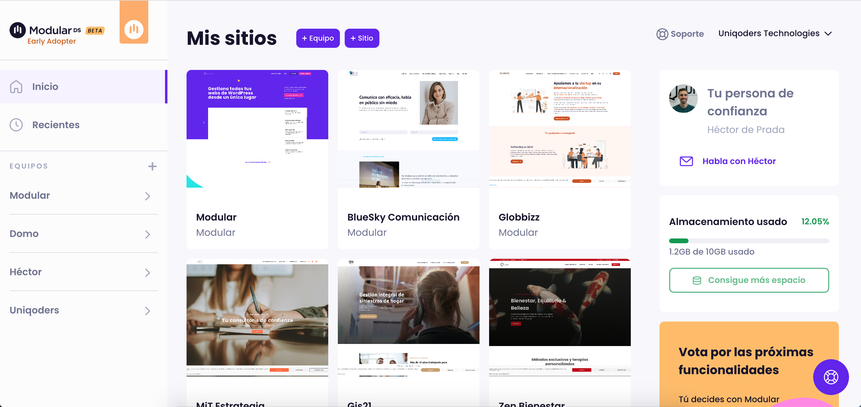 Modular DS: Manage all your websites from a single dashboard