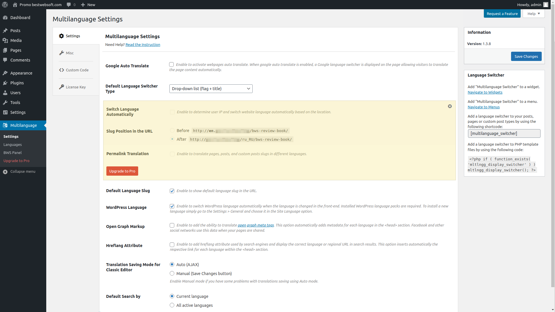 Multilanguage by BestWebSoft: Pricing, Reviews and More