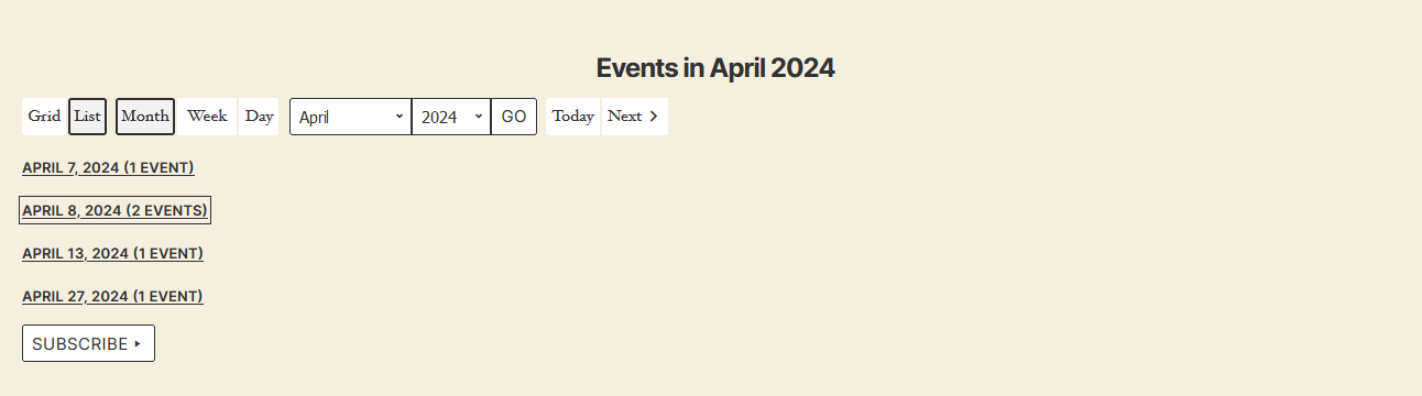 My Calendar – Accessible Event Manager