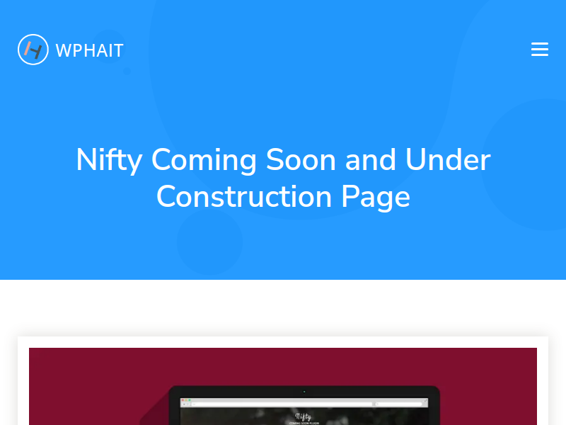 Coming Soon &amp; Maintenance Mode Page &amp; Under Construction