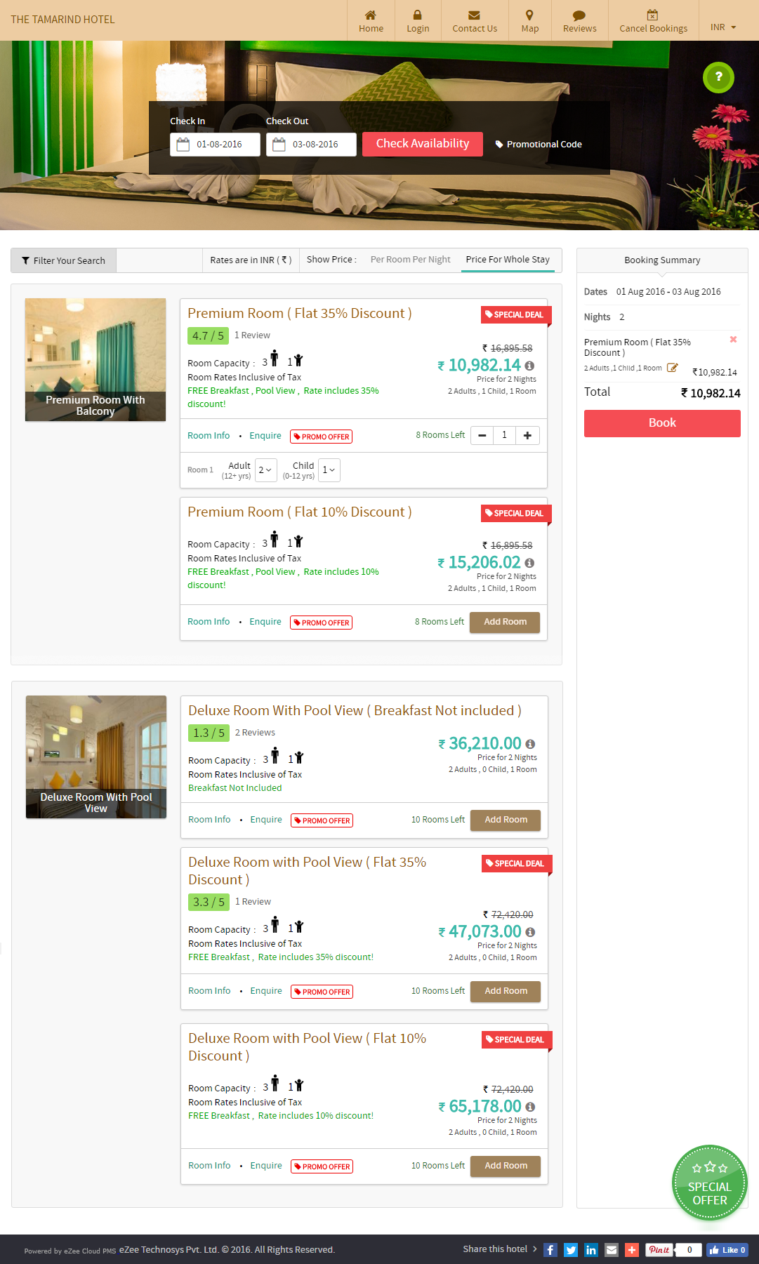 eZee Online Hotel Booking Engine