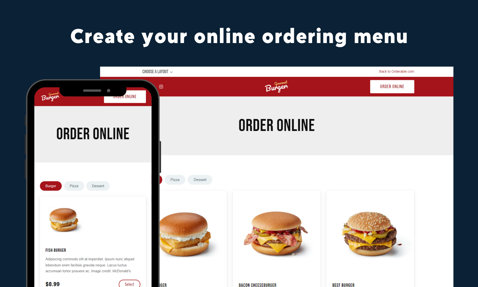 Orderable WordPress Restaurant Online Ordering System and Food