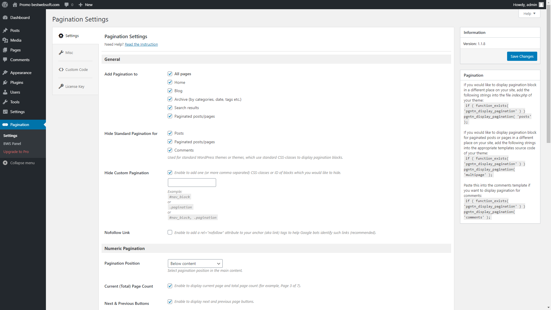 Pagination by BestWebSoft – Customizable WordPress Content Splitter and Navigation Plugin