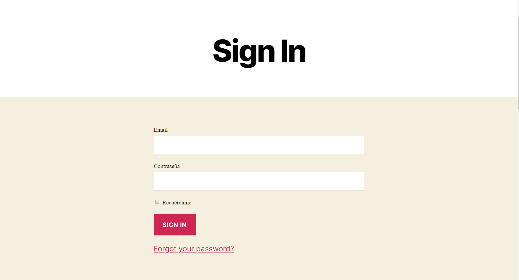 Personalize Login