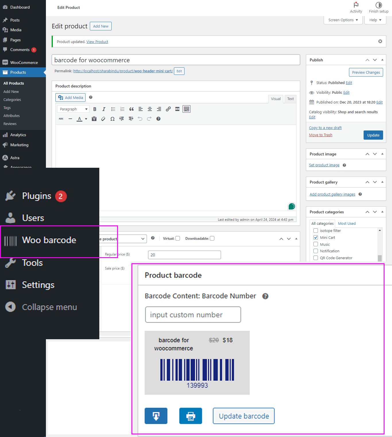 Product barcode generator | WooCommerce barcode Generator