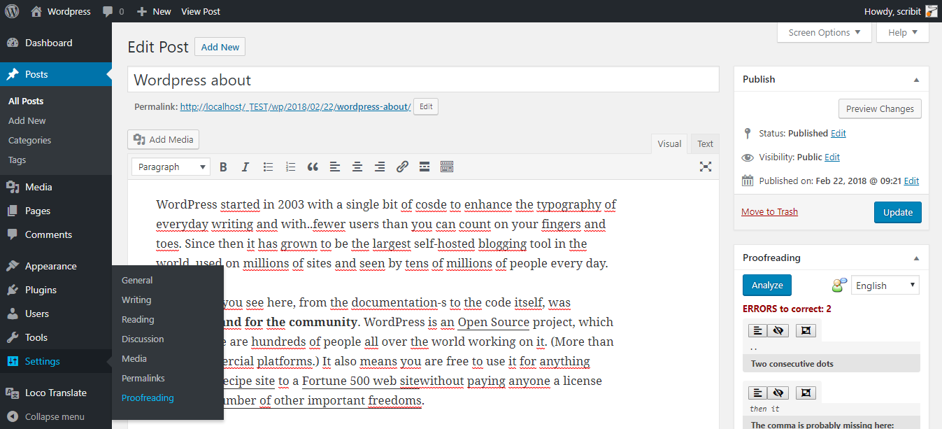 Proofreading