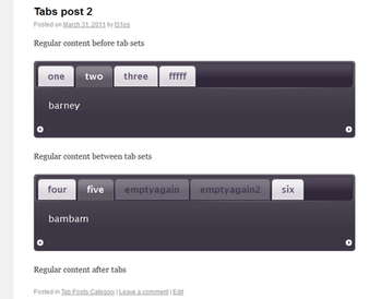 Post UI Tabs