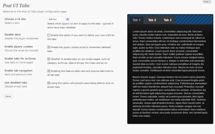 Post UI Tabs