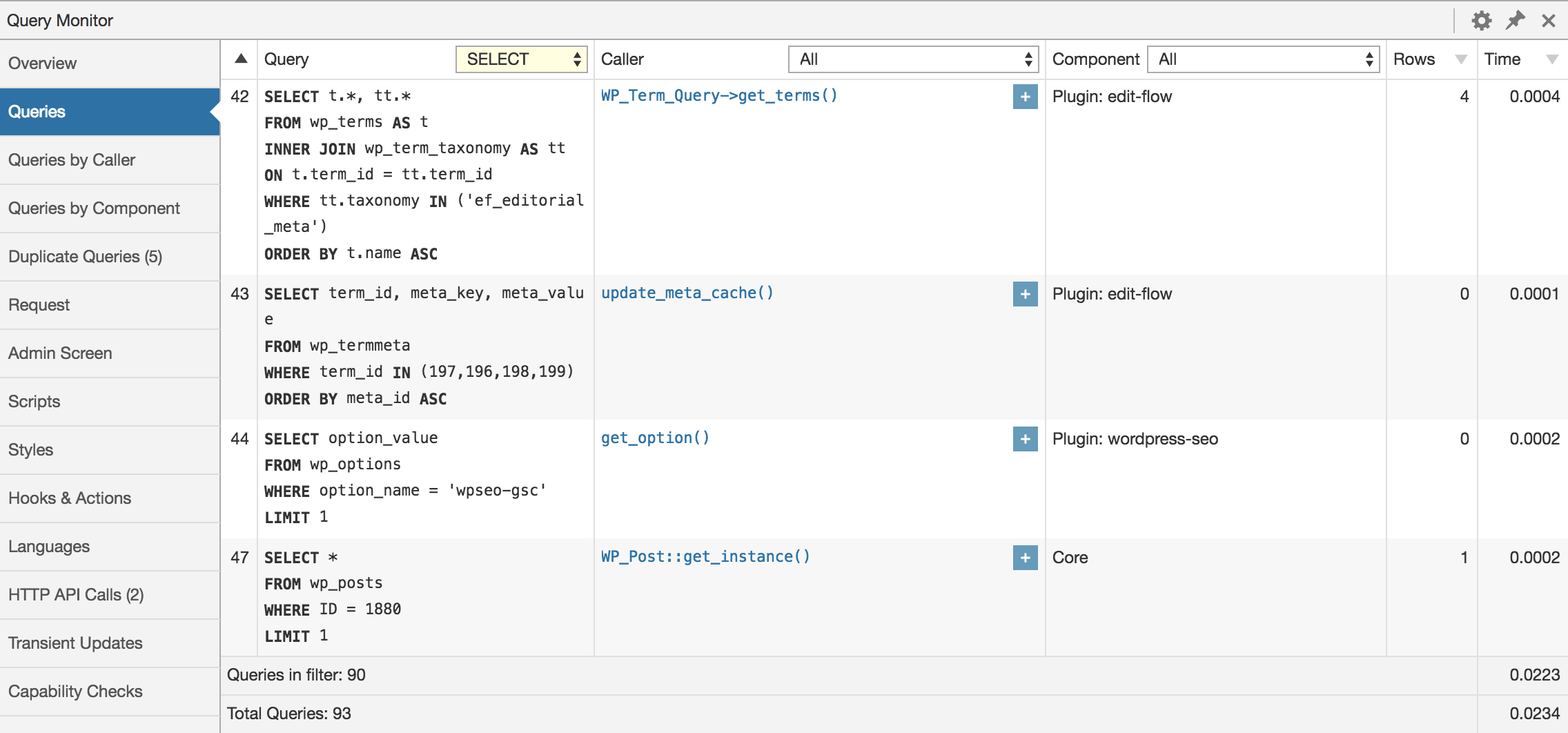 Query Monitor – The developer tools panel for WordPress