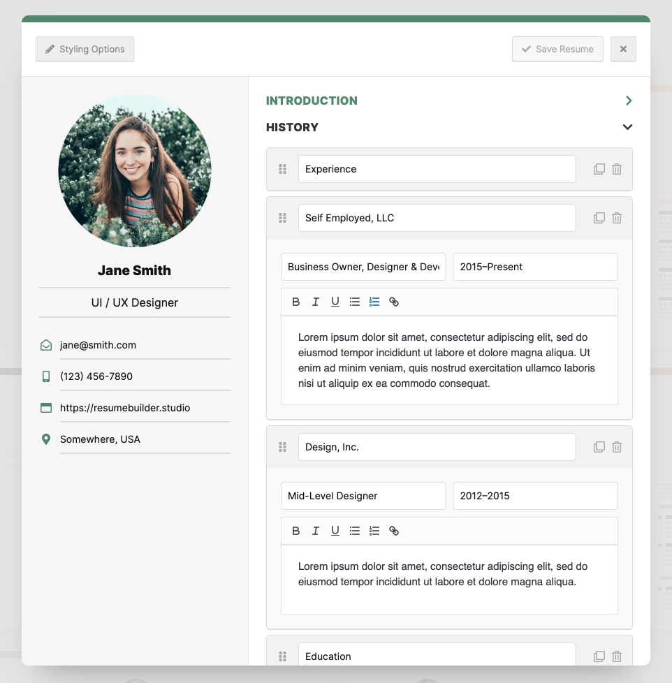 Resume Builder