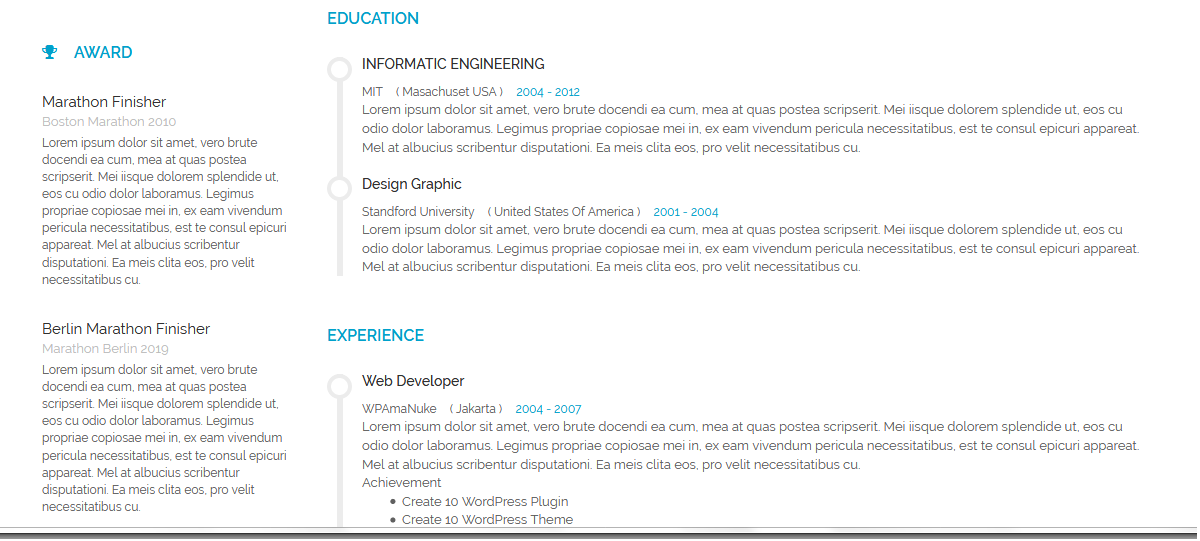 Resume / CV