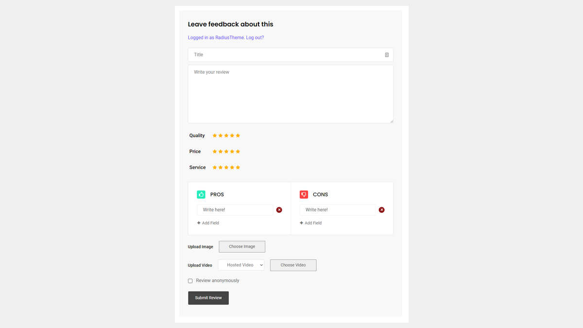 Review Schema – Review & Structure Data Schema Plugin