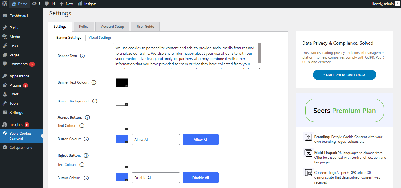 Seers | GDPR &amp; CCPA Cookie Consent &amp; Compliance