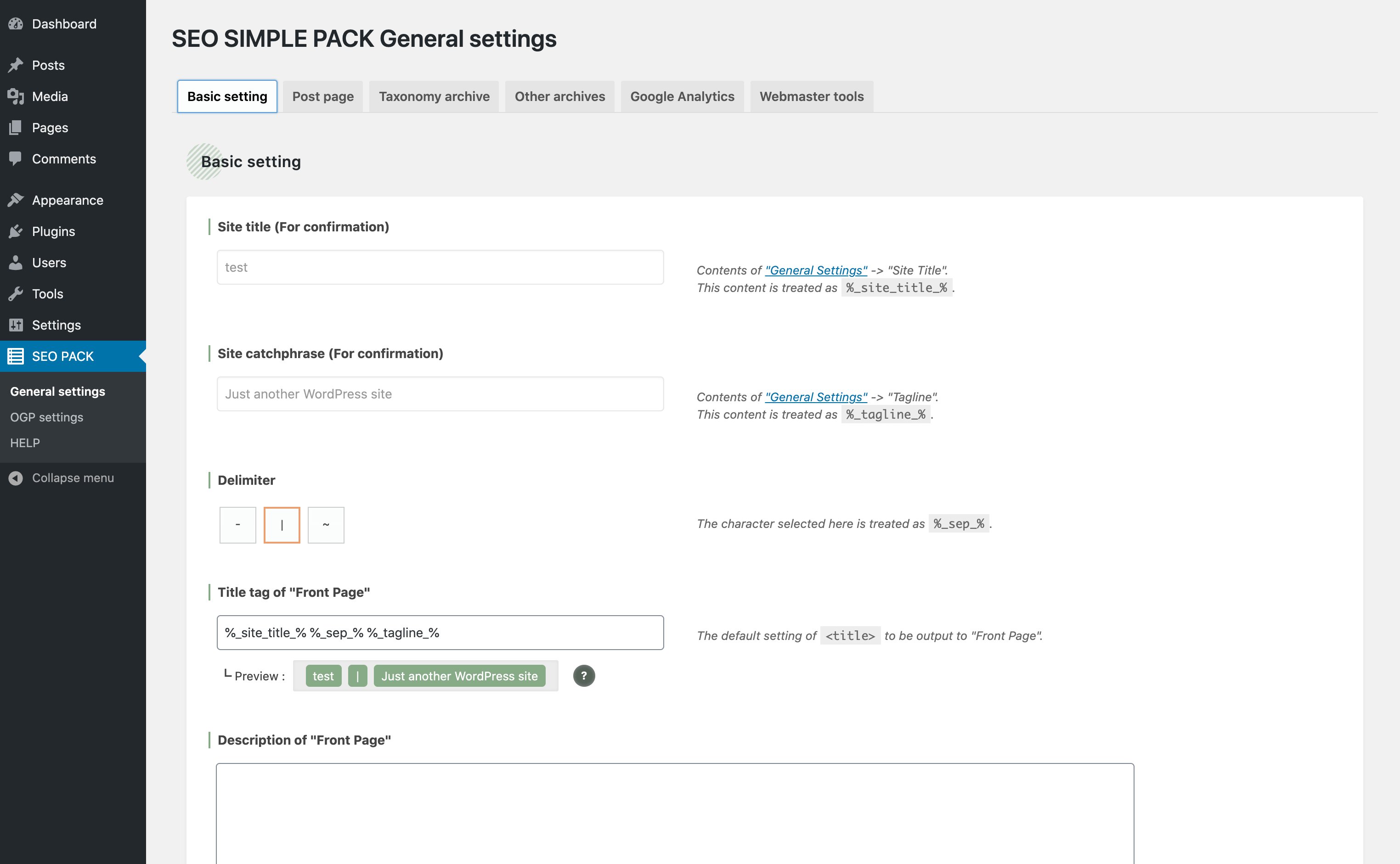 SEO SIMPLE PACK