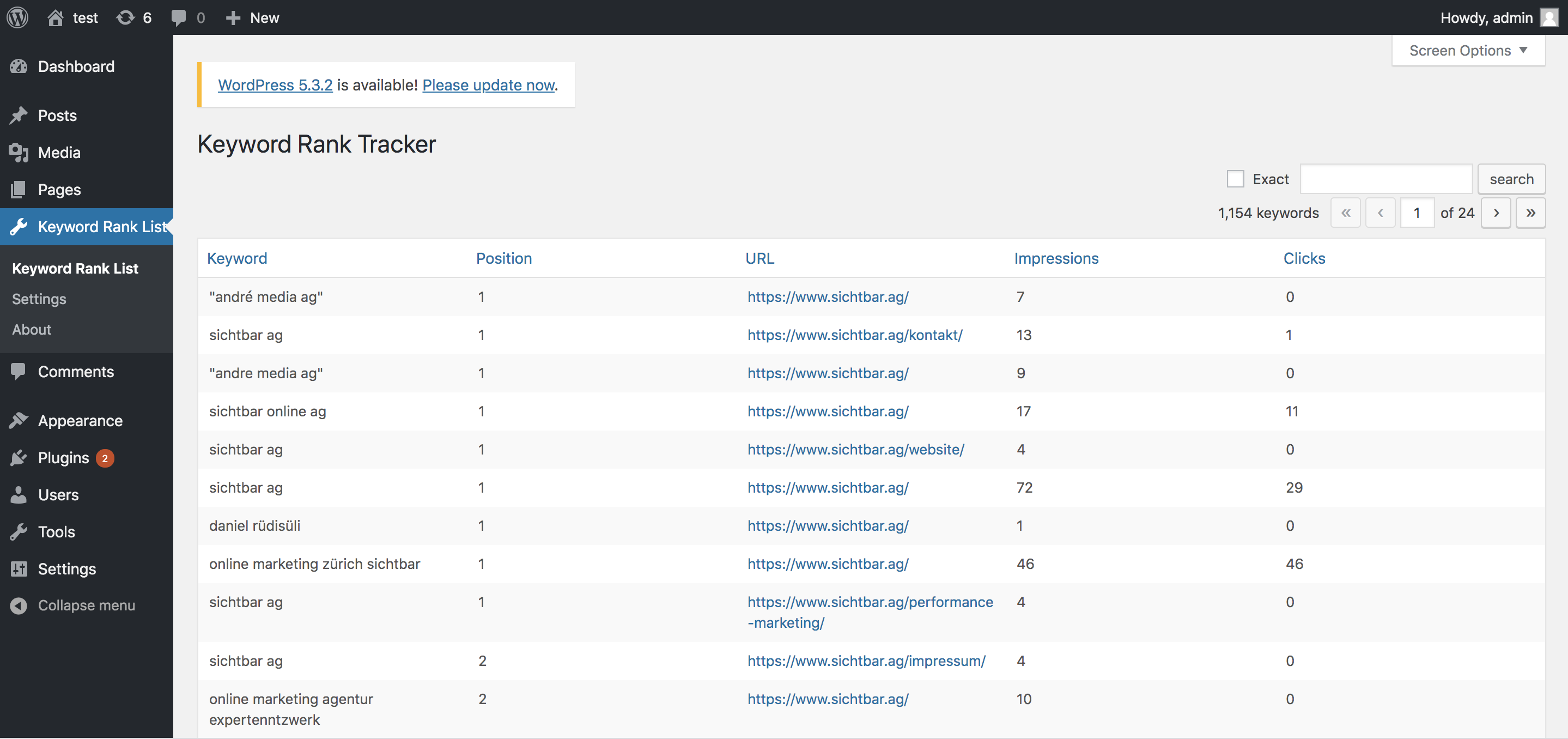 Keyword Rank Tracker