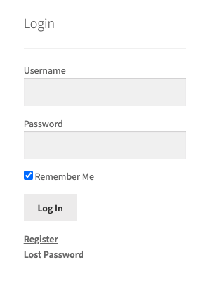 Sidebar Login