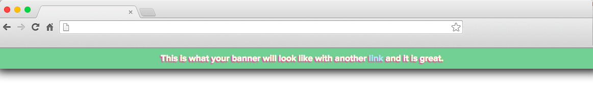 Simple Banner – An easy to use Banner/Bar/Notification/Announcement for the top or bottom of your website