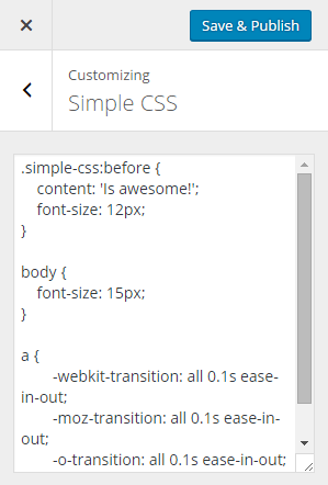 Simple CSS