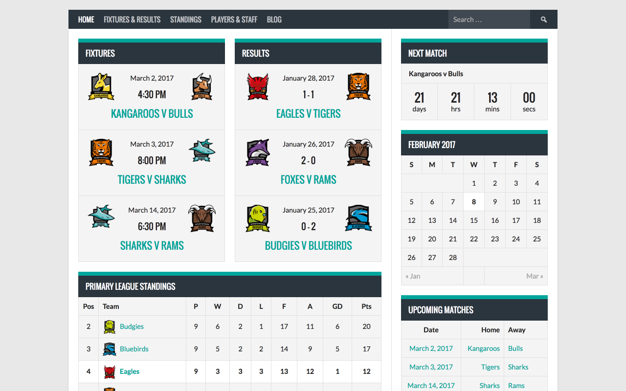 SportsPress – Sports Club & League Manager