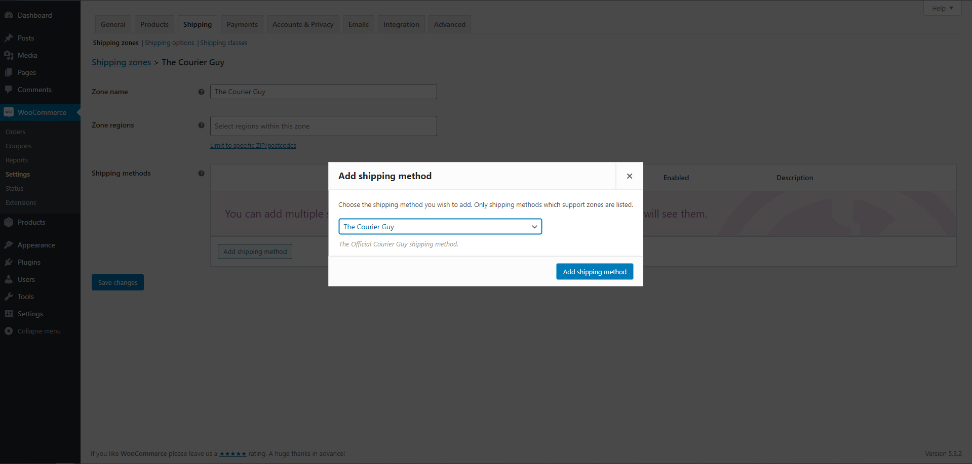 The Courier Guy Shipping for WooCommerce
