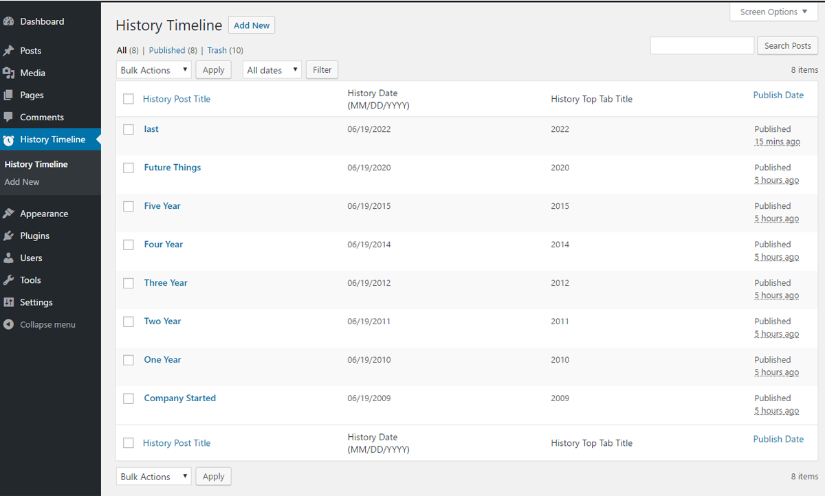 Timeline History