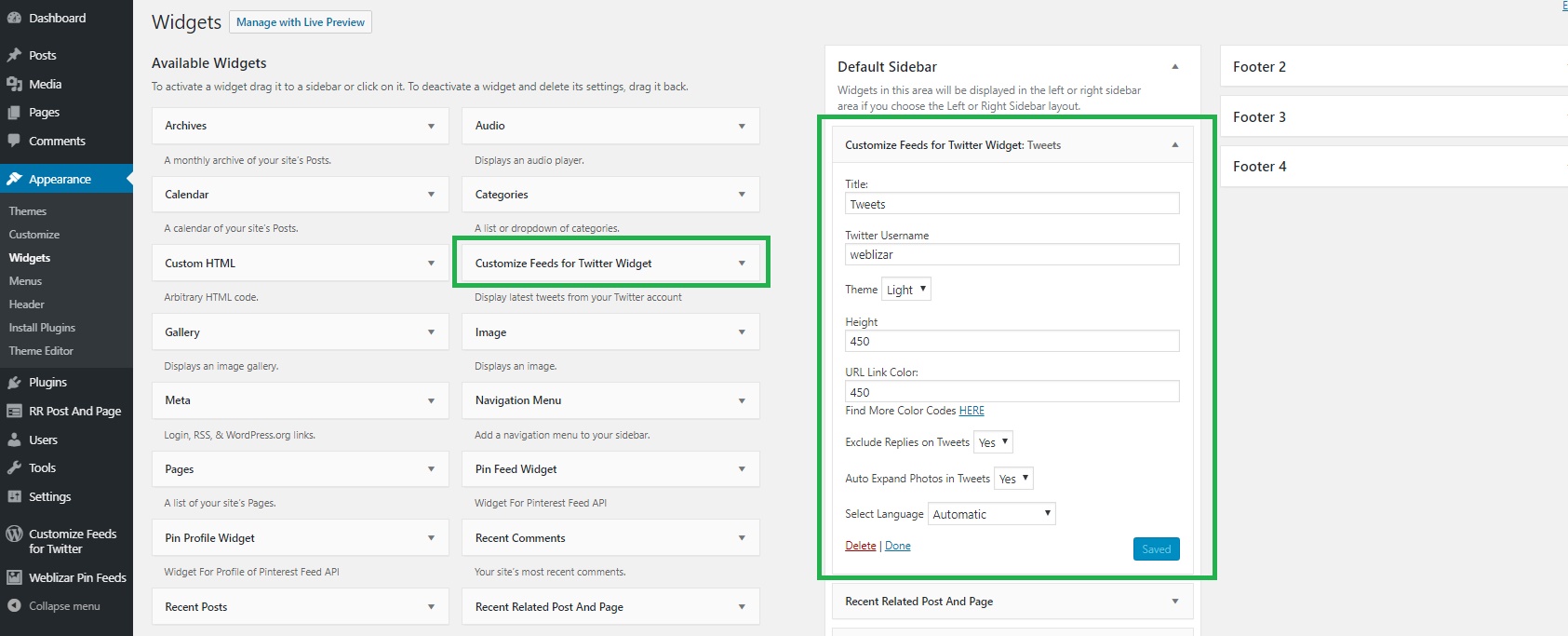 Customize Feeds for Twitter