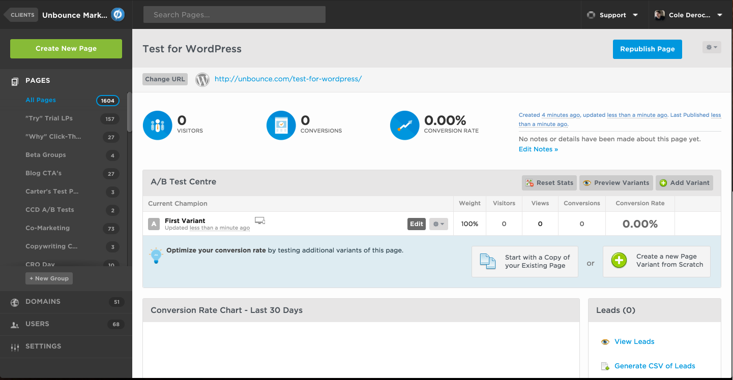 Unbounce Landing Pages
