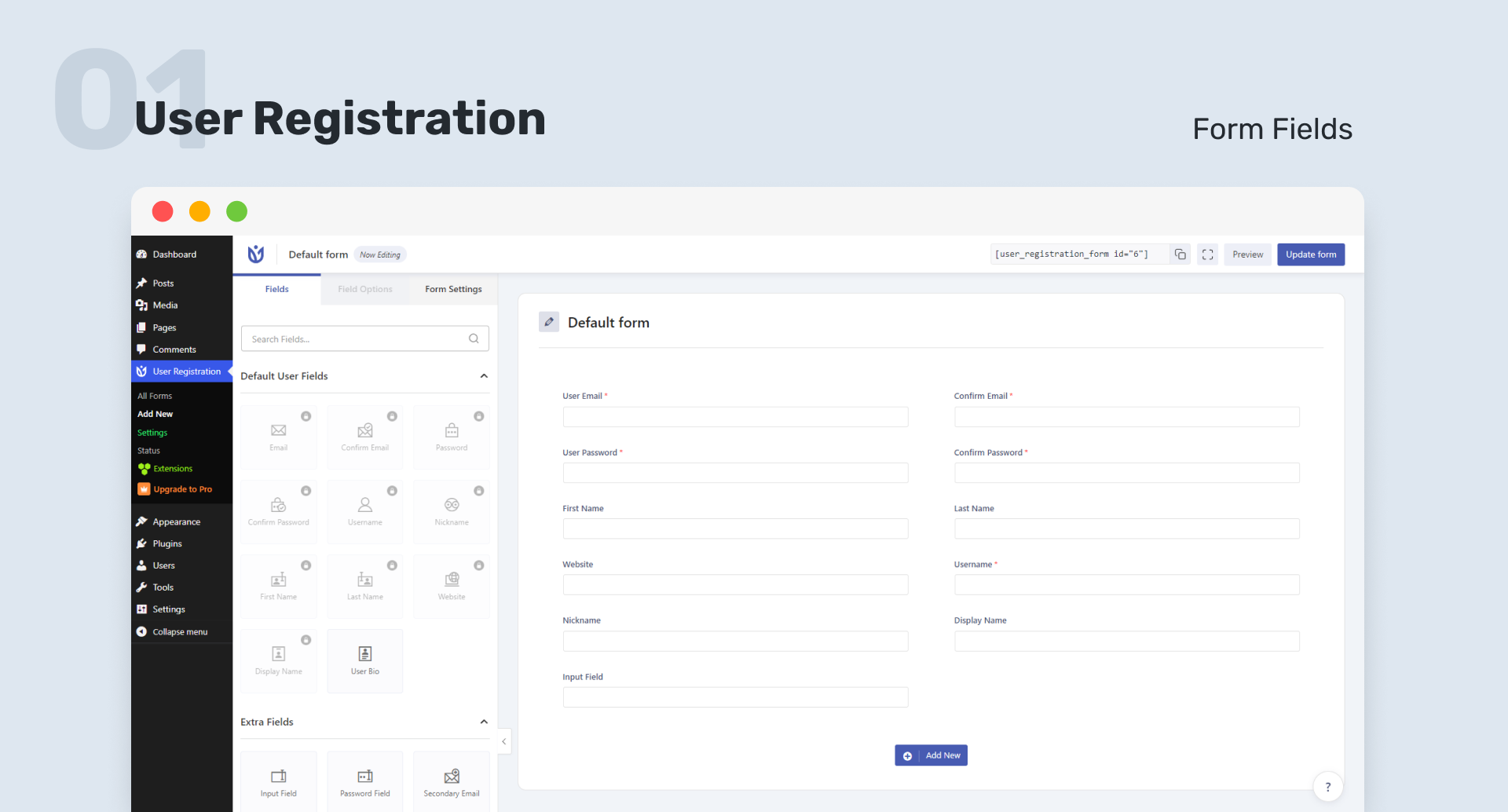 User Registration – Custom Registration Form, Login Form, and User Profile WordPress Plugin