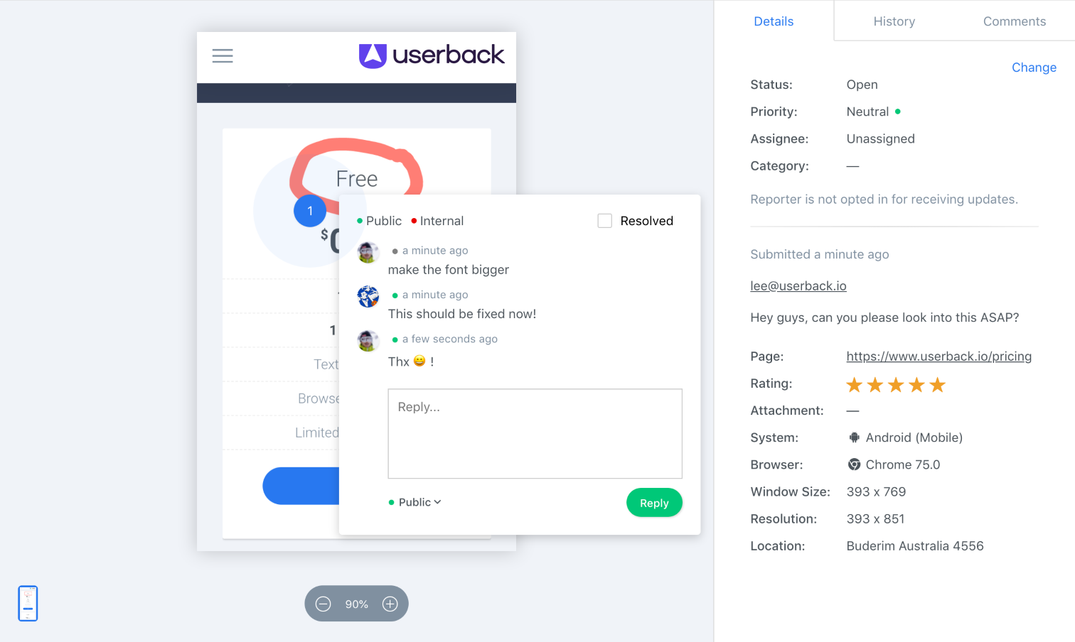 Userback
