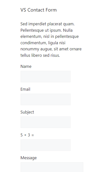 VS Contact Form