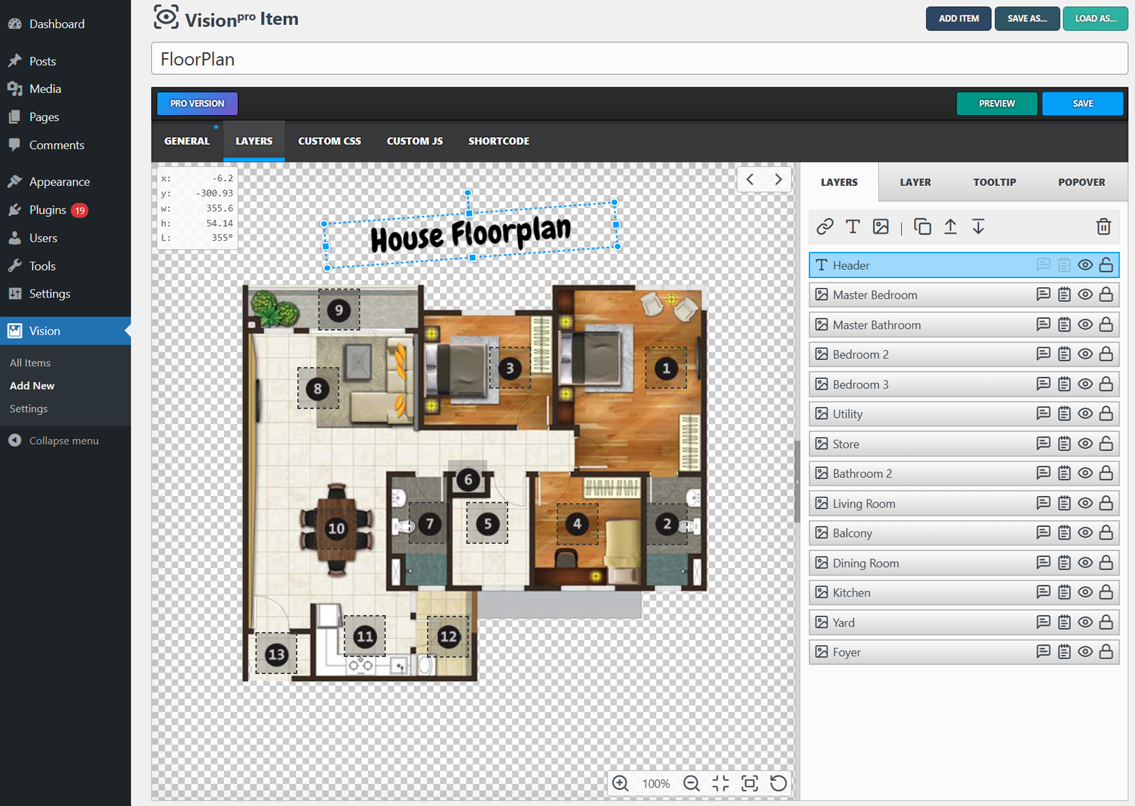 Vision – Interactive Image Map Builder