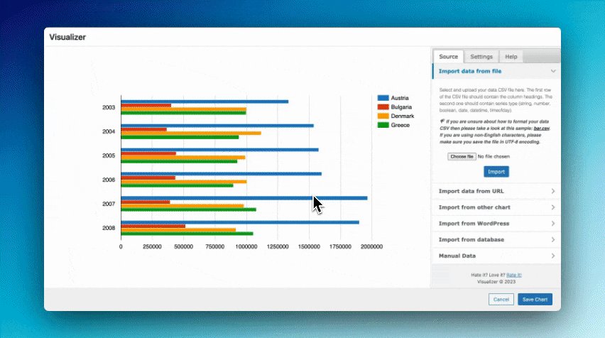 Visualizer: Tables and Charts Manager for WordPress