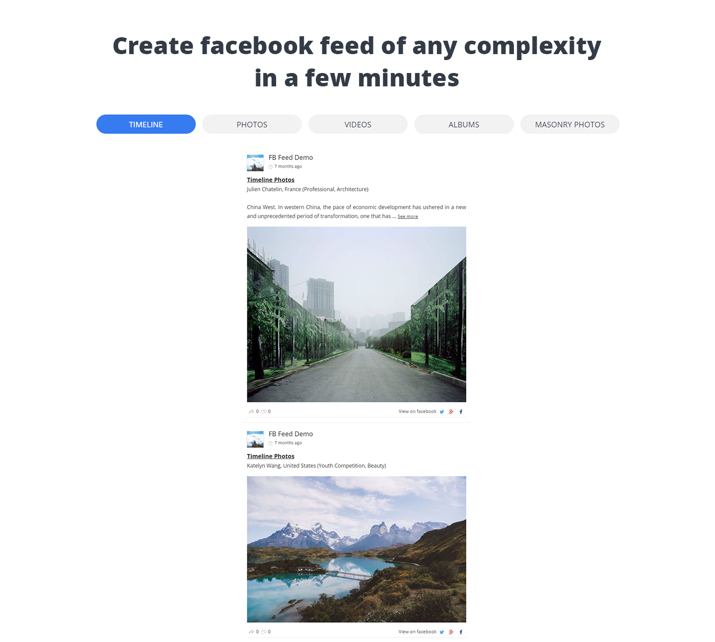 10Web Social Post Feed